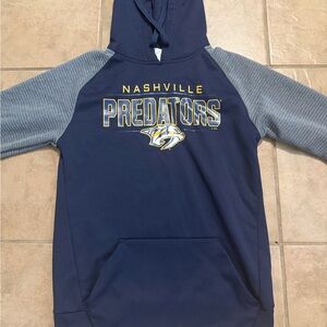NHL Nashville Predators Navy and Gray Hoodie